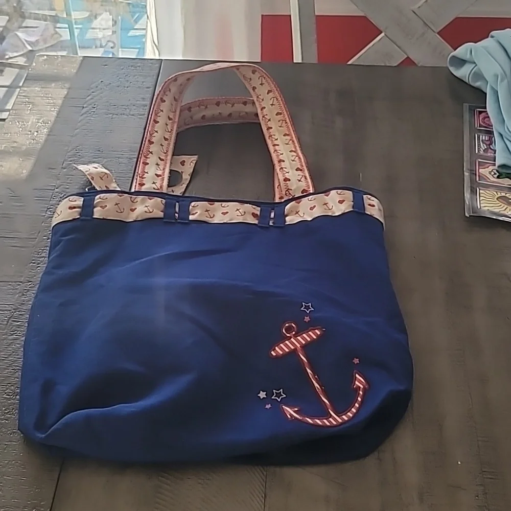 New Loungefly Sparrow Anchor Rockabilly Canvas Tote Bag Purse Y2K